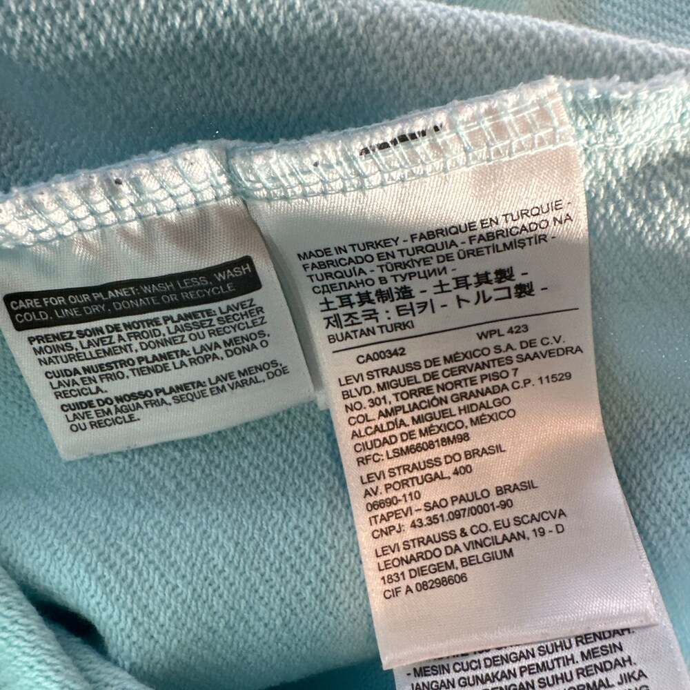 Levi's Men's Relaxed Fit Graphic Hoodie Sweatshirt in Mint Green - Picture 7 of 9